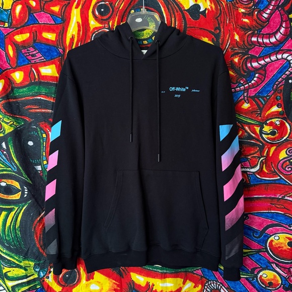 Off-White Gradient Arrows Sweatshirt Hoodie Black Large - Picture 1 of 9